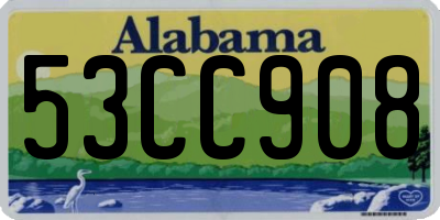 AL license plate 53CC908