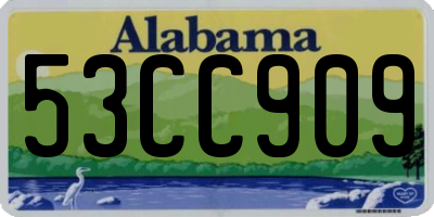 AL license plate 53CC909