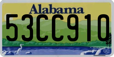 AL license plate 53CC910