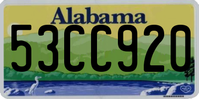 AL license plate 53CC920