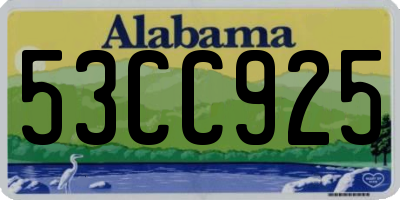 AL license plate 53CC925