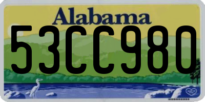 AL license plate 53CC980