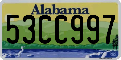 AL license plate 53CC997