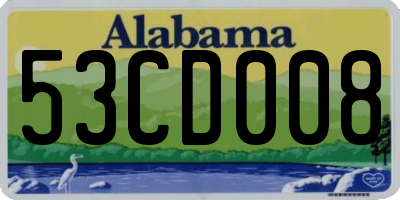 AL license plate 53CD008