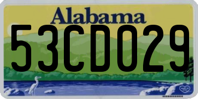 AL license plate 53CD029