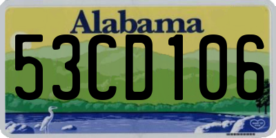 AL license plate 53CD106