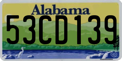 AL license plate 53CD139