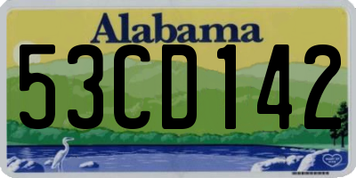 AL license plate 53CD142