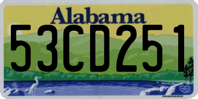 AL license plate 53CD251