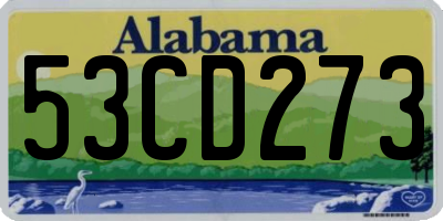 AL license plate 53CD273