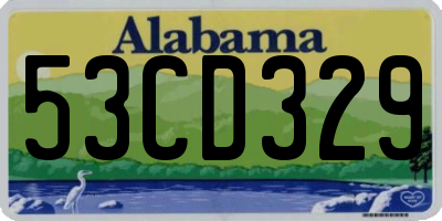 AL license plate 53CD329