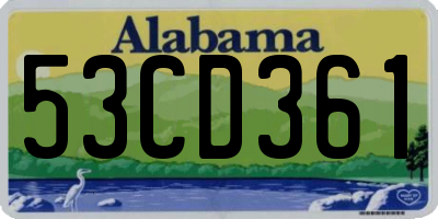 AL license plate 53CD361
