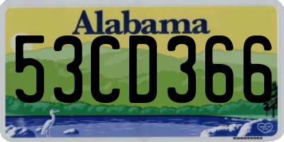 AL license plate 53CD366