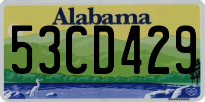 AL license plate 53CD429