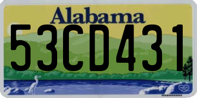 AL license plate 53CD431