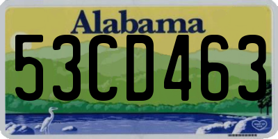 AL license plate 53CD463