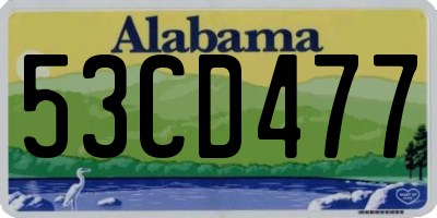 AL license plate 53CD477