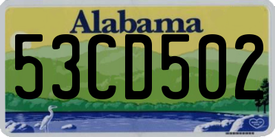 AL license plate 53CD502