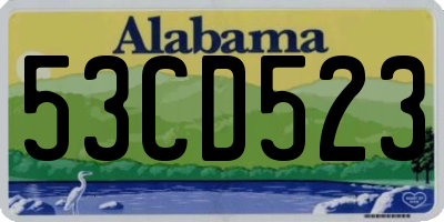 AL license plate 53CD523