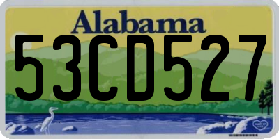 AL license plate 53CD527