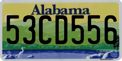 AL license plate 53CD556