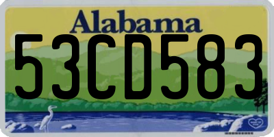 AL license plate 53CD583