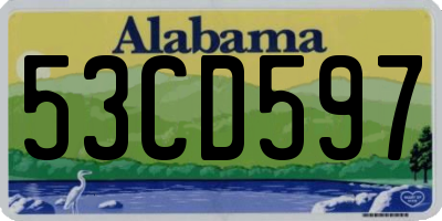 AL license plate 53CD597