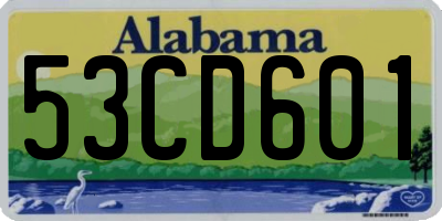 AL license plate 53CD601