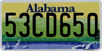AL license plate 53CD650