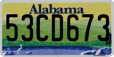 AL license plate 53CD673