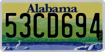 AL license plate 53CD694