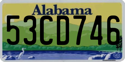 AL license plate 53CD746