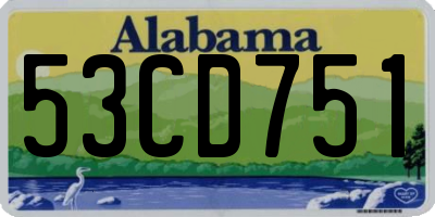 AL license plate 53CD751