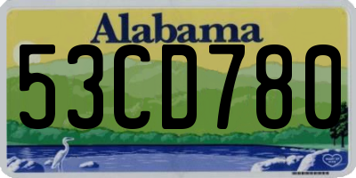 AL license plate 53CD780