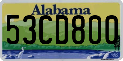 AL license plate 53CD800