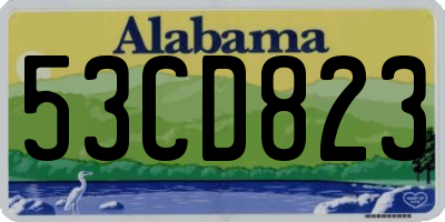 AL license plate 53CD823