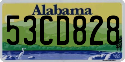 AL license plate 53CD828