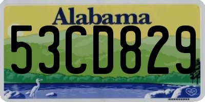 AL license plate 53CD829