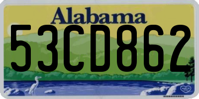 AL license plate 53CD862