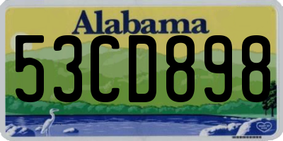 AL license plate 53CD898