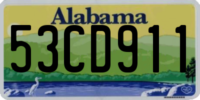 AL license plate 53CD911