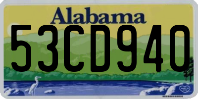 AL license plate 53CD940