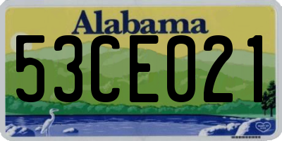 AL license plate 53CE021