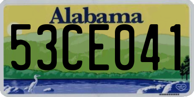 AL license plate 53CE041