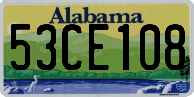 AL license plate 53CE108