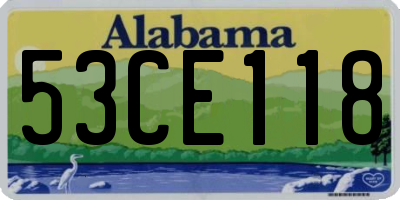 AL license plate 53CE118