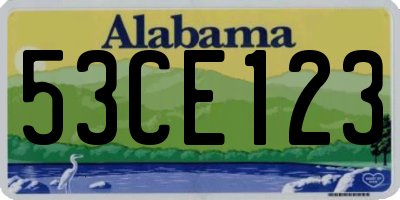 AL license plate 53CE123