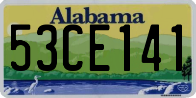 AL license plate 53CE141