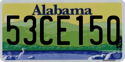 AL license plate 53CE150
