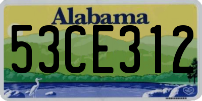 AL license plate 53CE312